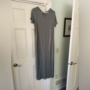 PinkBlush Olive Side Slit Maternity Maxi Dress, XL